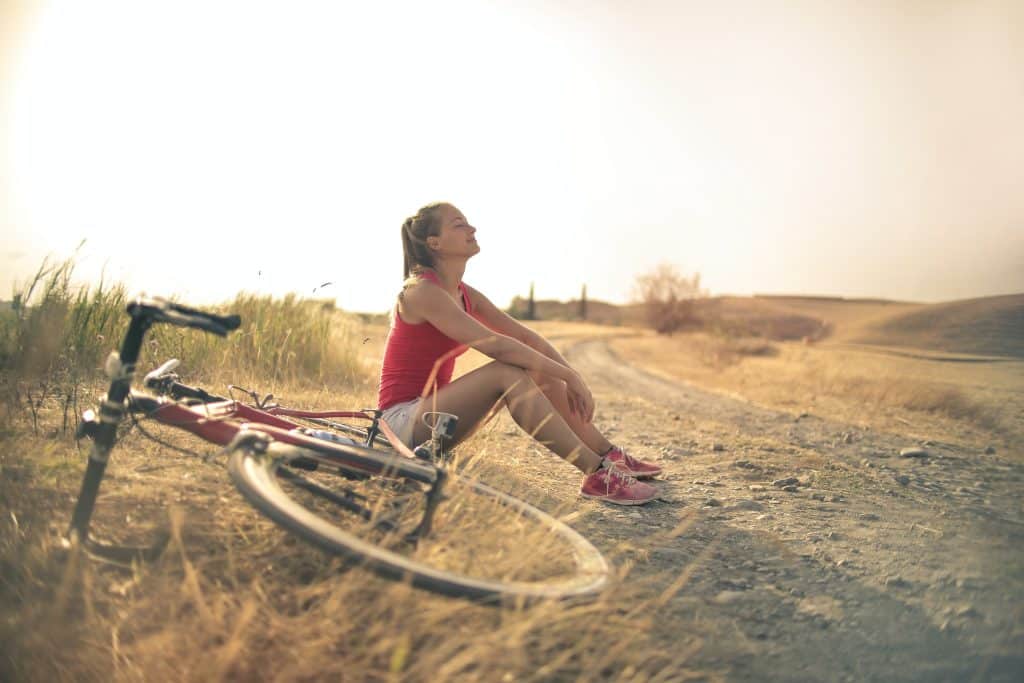 girl with bike