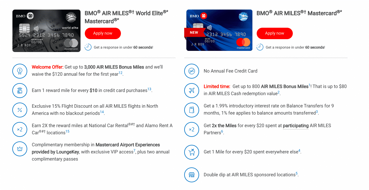 BMO Air Miles Mastercard